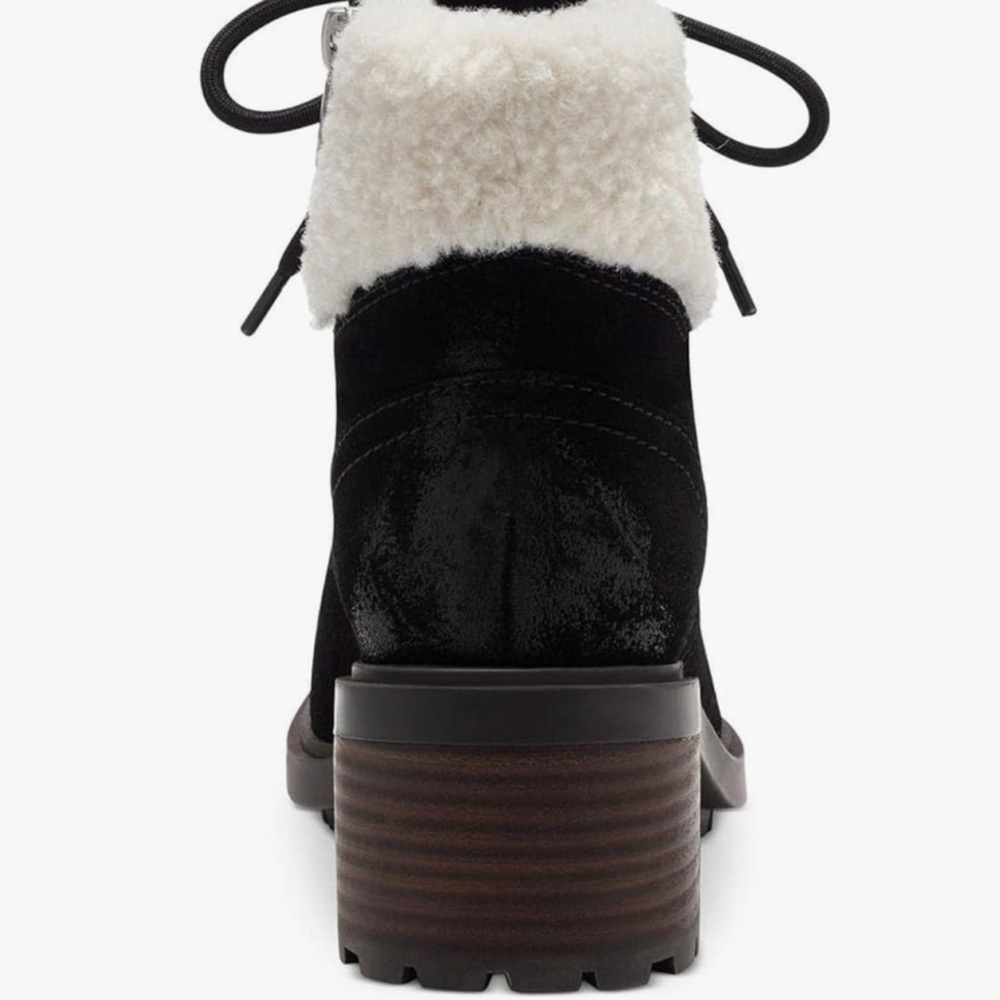 Lucky Brand Demia boots. Zip on side with front laces. Black suede. Size 9.5 - Picture 2 of 9
